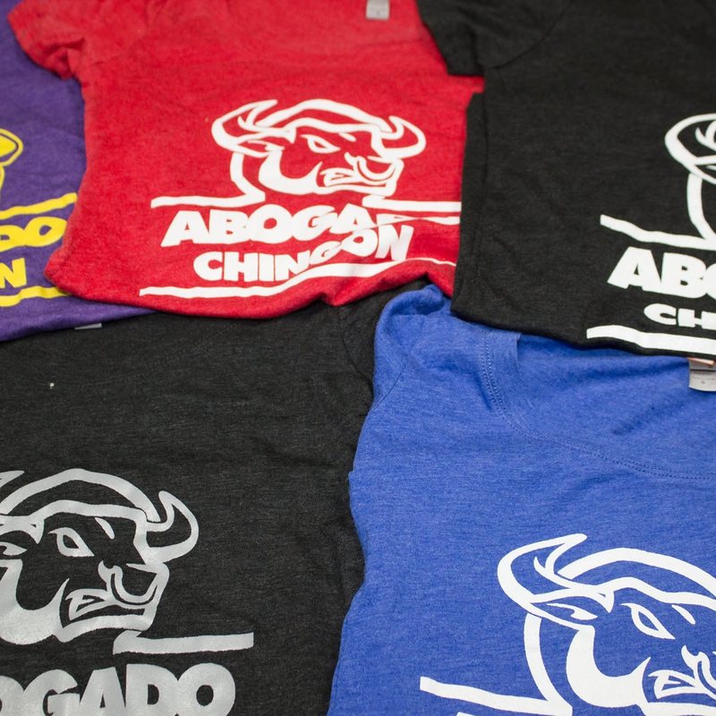 Abogado Chingón tees in several colors